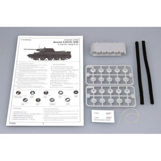 Russian T-34/76 Model 1942, 1/72 - Trumpeter 07206 Russian T-34/76 Model 1942, 1/72 - Trumpeter 07206