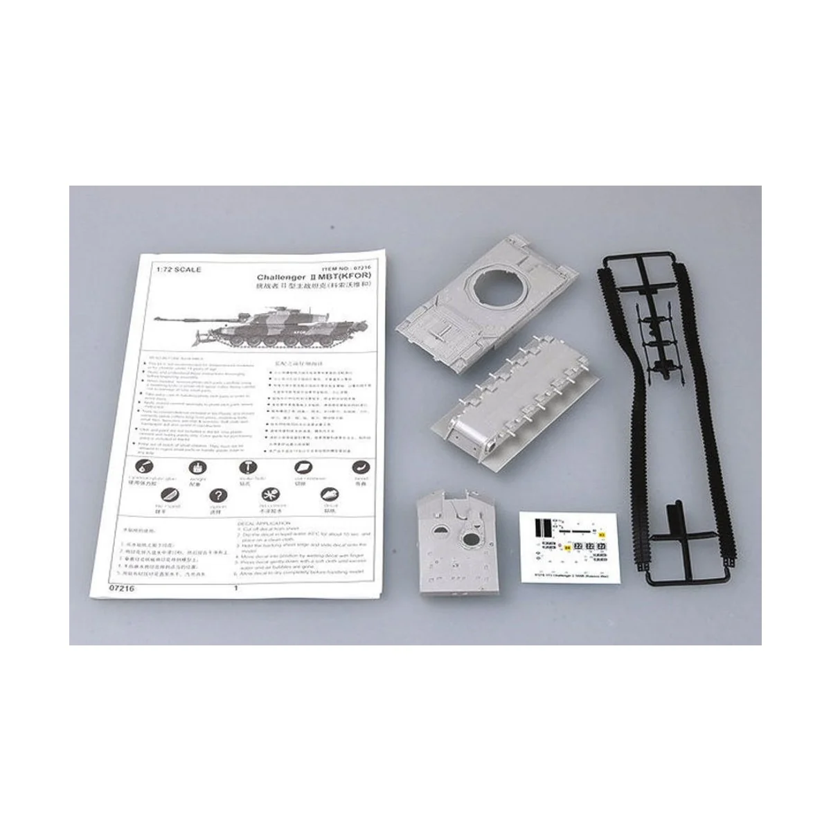 Challenger II MBT (KFOR), 1/72 - Trumpeter 07216 Challenger II MBT (KFOR), 1/72 - Trumpeter 07216