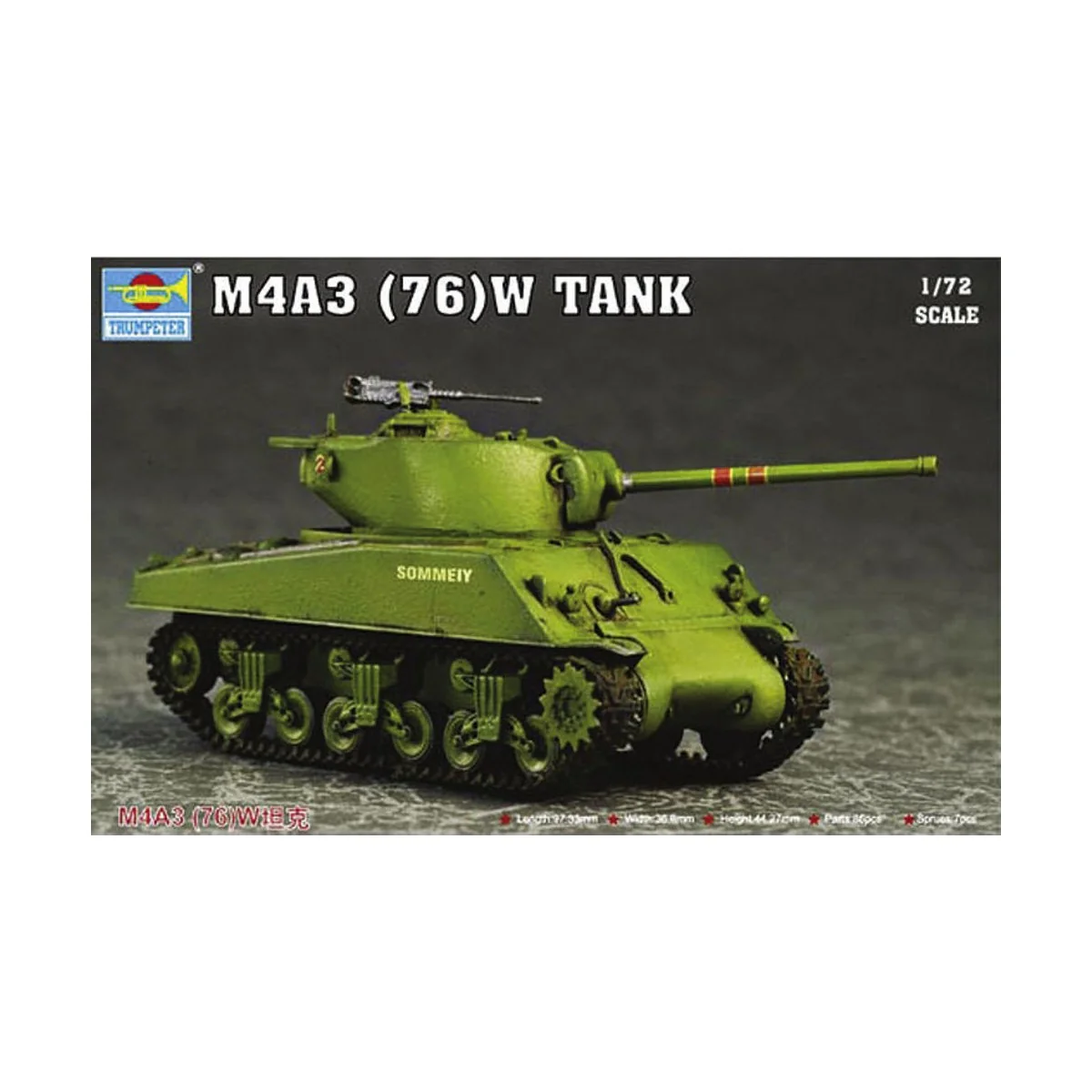 M4A3 76(W) Tank, 1/72 - Trumpeter 07226