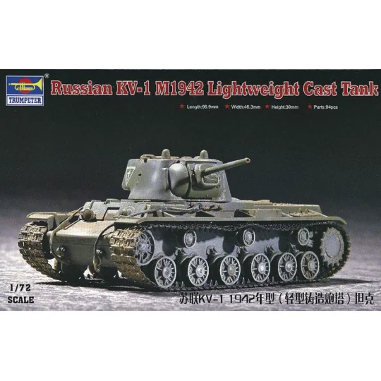 Russian KV-1 M1942 Lightweight Cast Tank, 1/72 - Trumpeter 07233