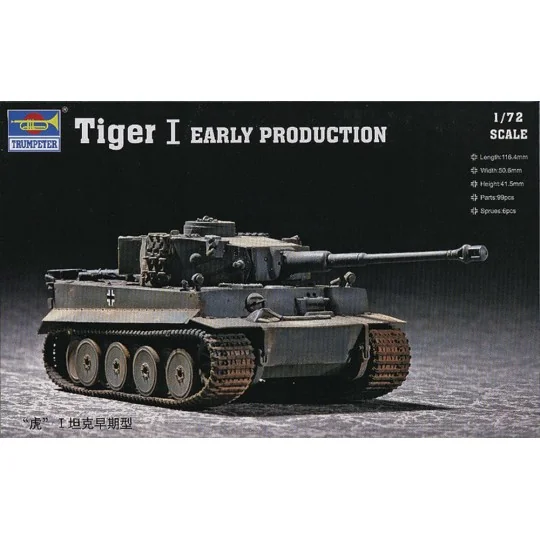 Tiger 1 Tank (Early), 1/72 - Trumpeter 07242 Tiger 1 Tank (Early), 1/72 - Trumpeter 07242