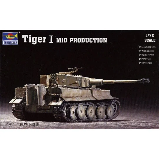 Tiger 1 Tank (Mid.), 1/72 - Trumpeter 07243