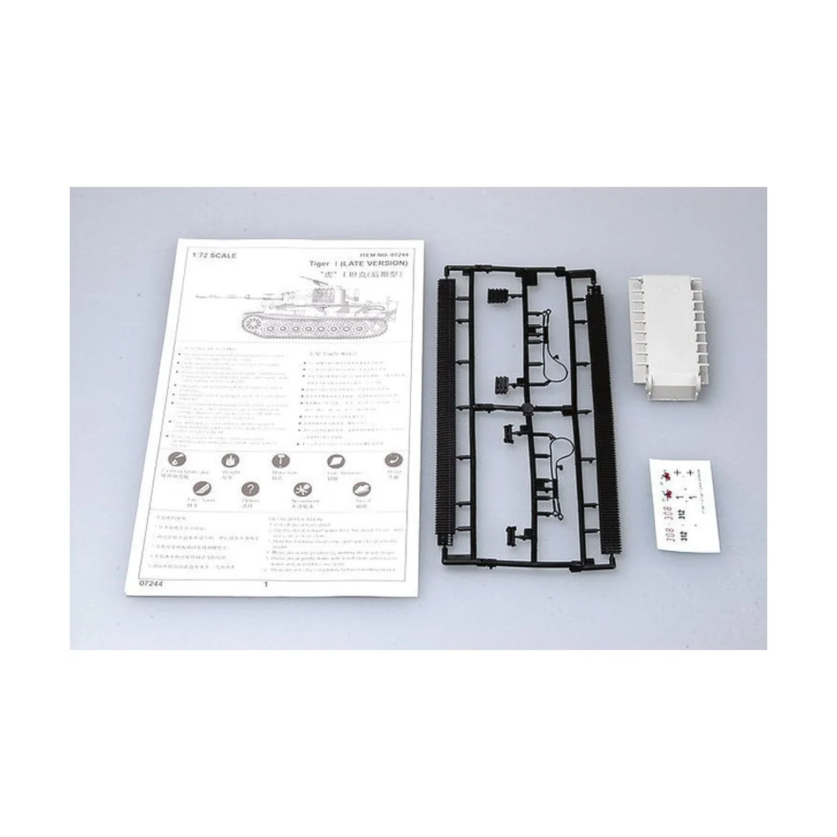 Tiger 1 Tank (Late), 1/72 - Trumpeter 07244 Tiger 1 Tank (Late), 1/72 - Trumpeter 07244