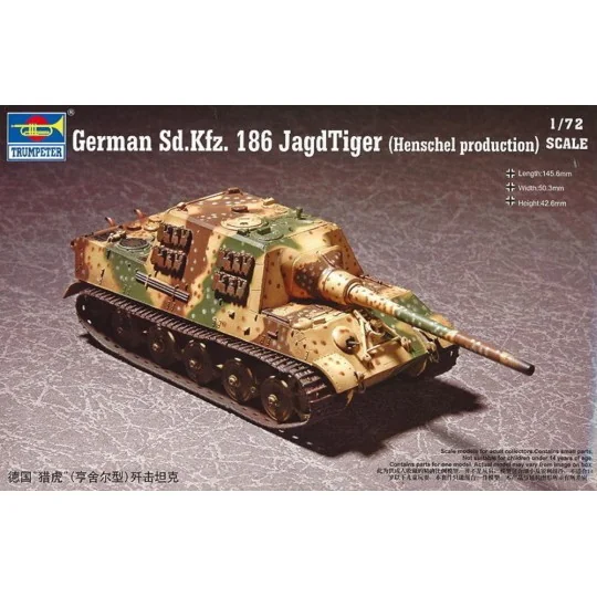 German Sd.kfz.186 Jagdtiger (Henschel production), 1/72 - Trumpeter... German Sd.kfz.186 Jagdtiger (Henschel production), 1/72 - Trumpeter...