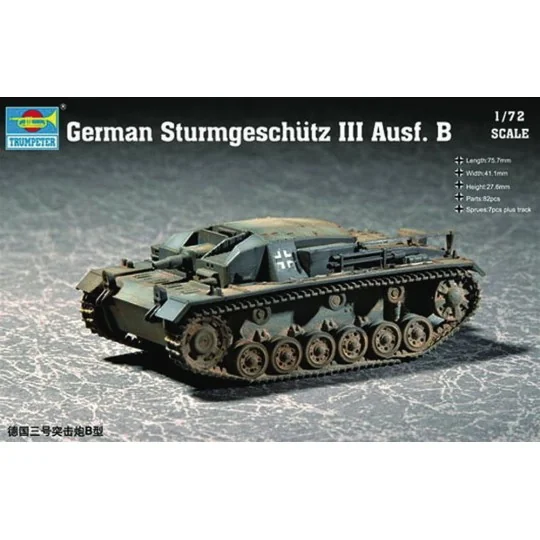 German Sturmgeschütz III Ausf. B, 1/72 - Trumpeter 07256 German Sturmgeschütz III Ausf. B, 1/72 - Trumpeter 07256