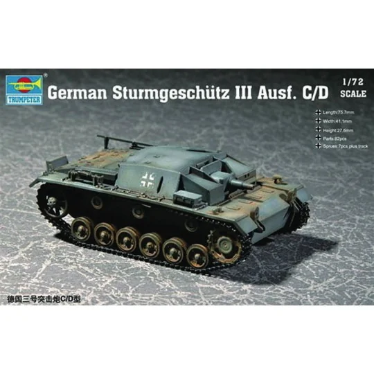 German Sturmgeschütz III Ausf. C/D, 1/72 - Trumpeter 07257 German Sturmgeschütz III Ausf. C/D, 1/72 - Trumpeter 07257