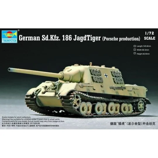 German Sd.Kfz.186 Jagdtiger (Porsche model), 1/72 - Trumpeter 07273