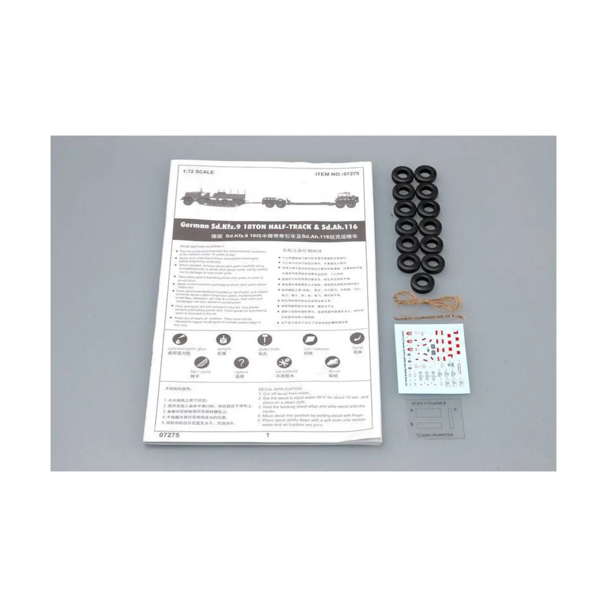 Sd.Kfz.9(18t)Half-Track, 1/72 - Trumpeter 07275