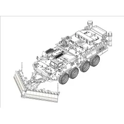 M1132 Stryker Engineer Squad Vehicle w/SMP&, 1/72 - Trumpeter 07427