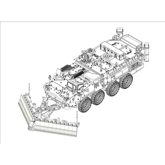 M1132 Stryker Engineer Squad Vehicle w/SMP&, 1/72 - Trumpeter 07427