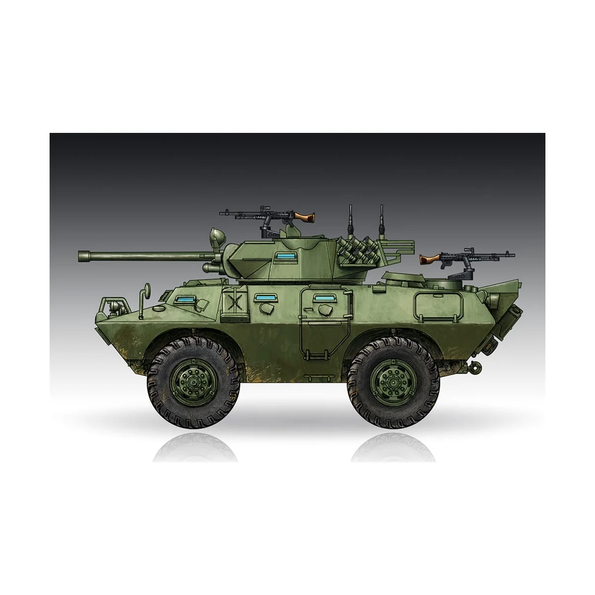 LAV-150 APC 90mm Mecar Gun, 1/72 - Trumpeter 07442