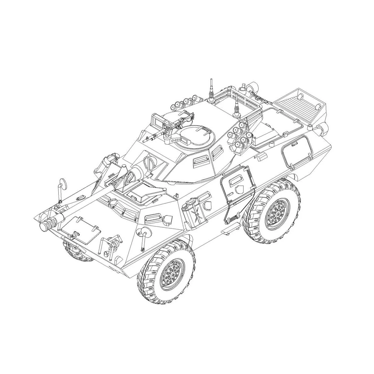 LAV-150 Commando AFV w/ Cockerill 90mm Gun - Trumpeter 07443