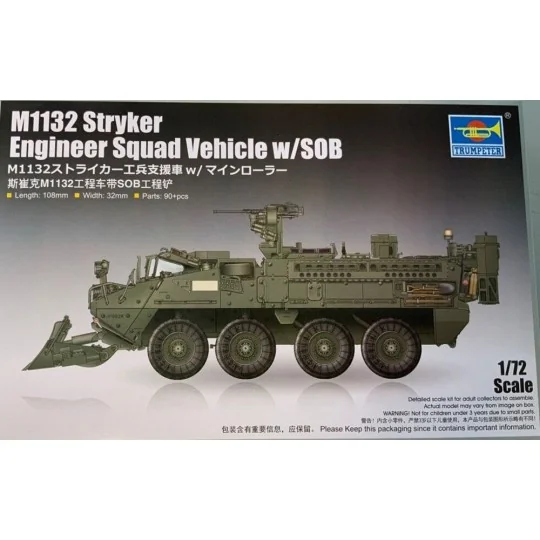 M1132 Stryker Engineer Squad Vehicle w/SOB, 1/72 - Trumpeter 07456