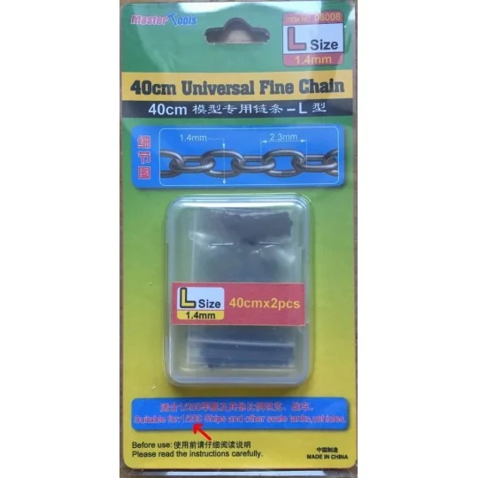 40CM Universal Fine Chain L Size 1.4mmX2.3mm - Master Tools 08008