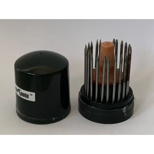 HG Micro Rivet Punch (23 Pcs , 0.25mm-1.35mm) - Master Tools 08020