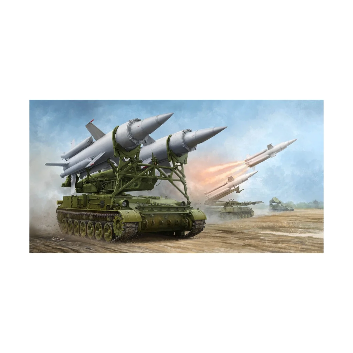 Soviet 2K11A TEL w/9M8M Missile"Krug-a" (SA-4 Ganef) - Trumpeter 09523