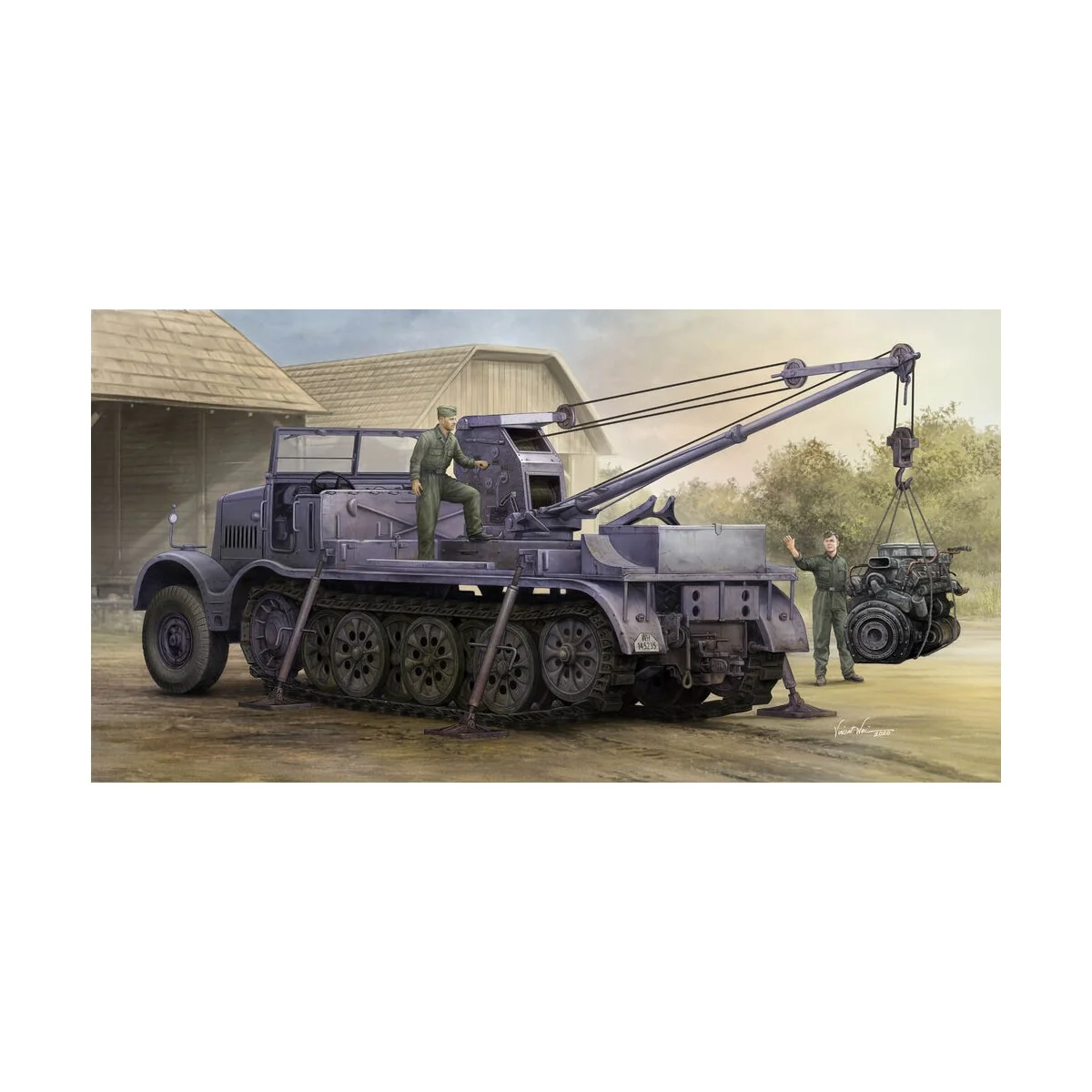 Schwerer Zugkraftwagen 18 t with 6 t Billstein-Crane, Sd.Kfz.9/1 - ...