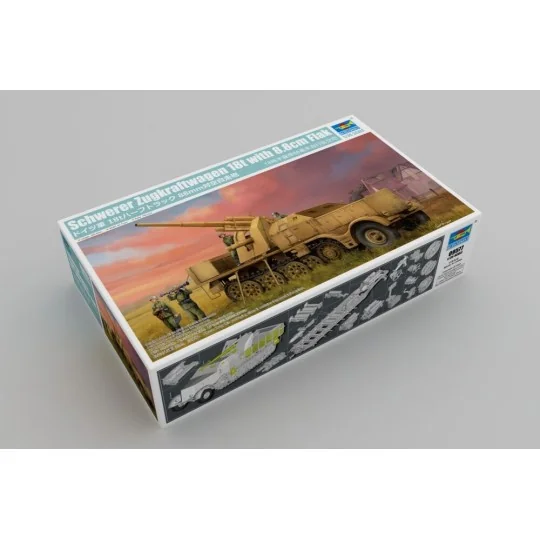 Schwerer Zugkraftwagen 18 t with 8.8cm Flak, 1/35 - Trumpeter 09577