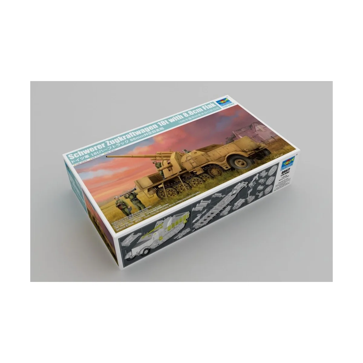 Schwerer Zugkraftwagen 18 t with 8.8cm Flak, 1/35 - Trumpeter 09577