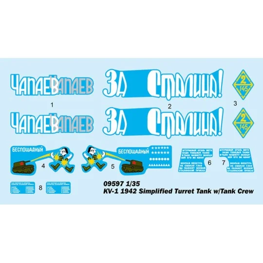 KV-1 1942 Simplified Turret Tank w/Tank Crew - Trumpeter 09597