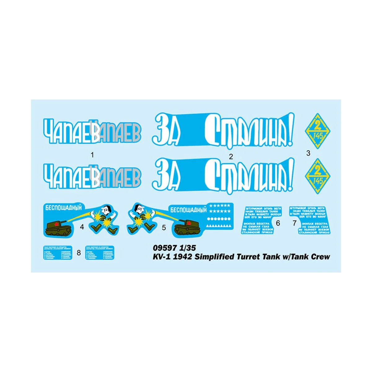 KV-1 1942 Simplified Turret Tank w/Tank Crew, 1/35 - Trumpeter 09597