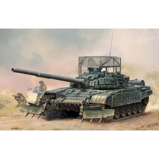 Russian T-72B1 with KTM-6 & Grating Armour, 1/35 - Trumpeter 09609