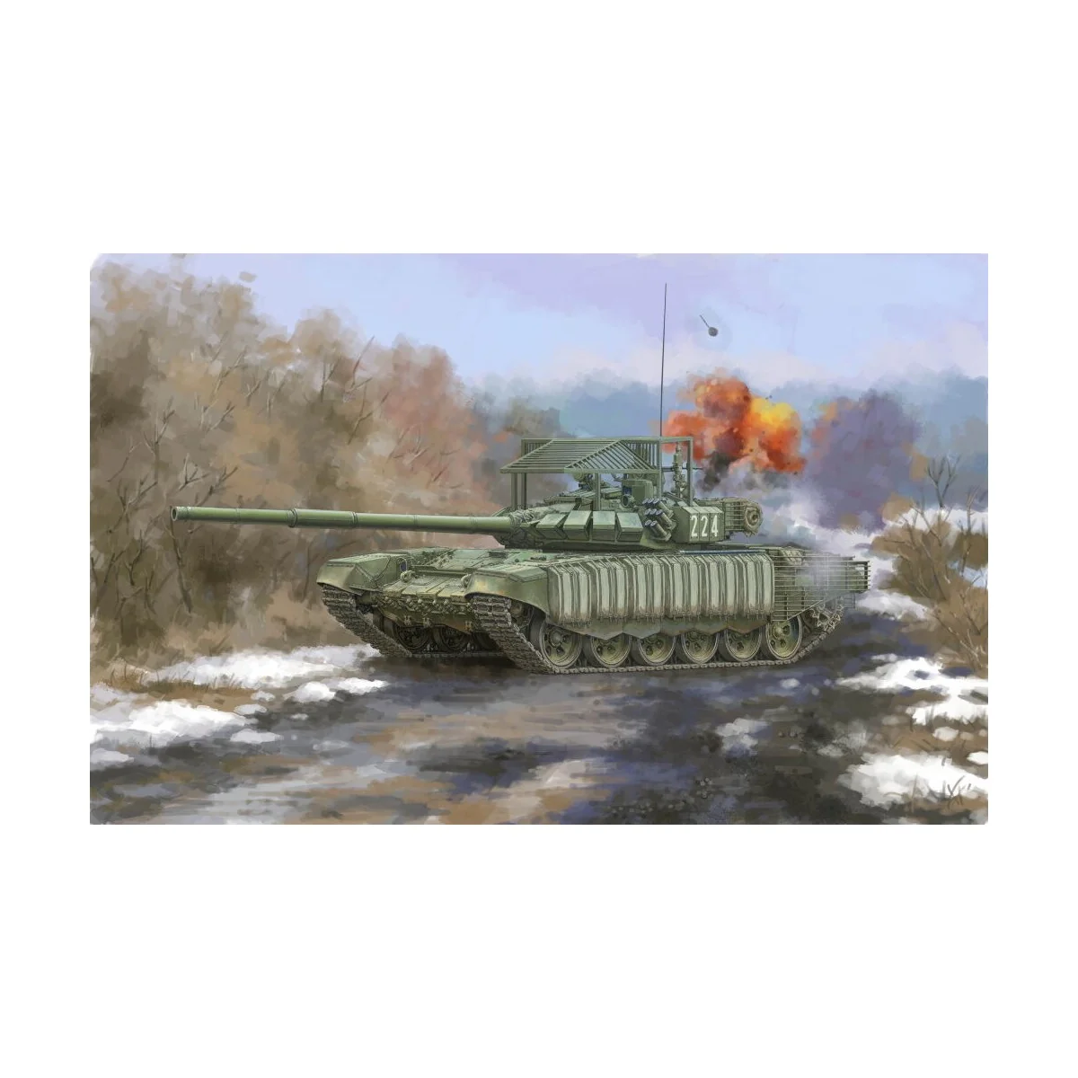 Russian T-72B3 with 4S24 Soft Case ERA&Grating Ar., 1/35 - Trumpete... Russian T-72B3 with 4S24 Soft Case ERA&Grating Ar., 1/35 - Trumpete...