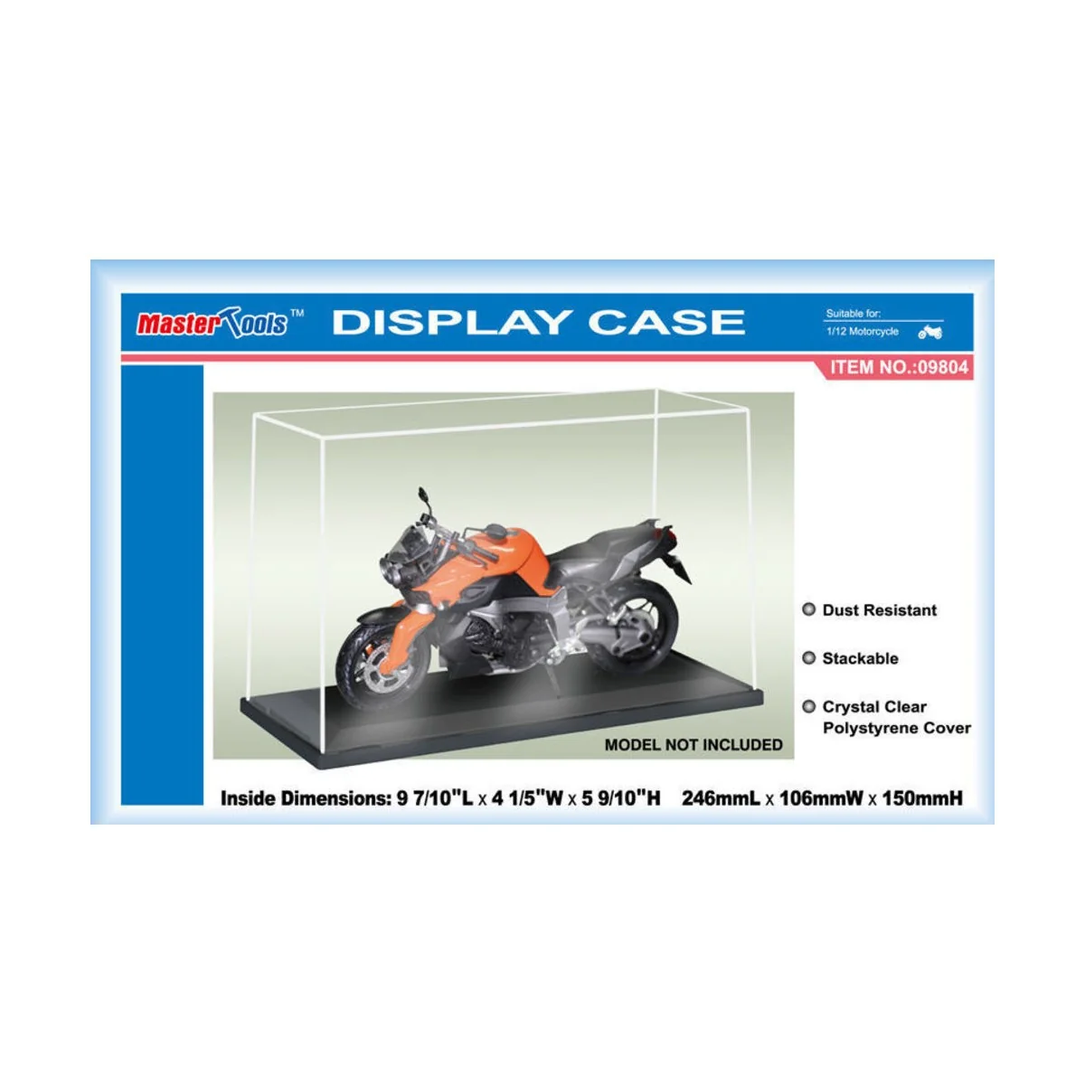 Acrylic Display Case 246 x 106 x 150mm, 1/72 - Master Tools 09804