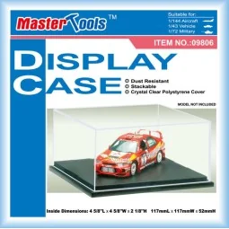 Acrylic Display Case 117 x 117 x 52mm - Master Tools 09806