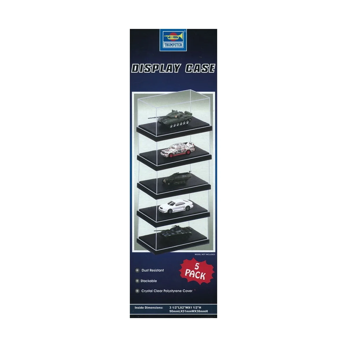 Acrylic Display Case 90 x 51 x 38mm (5 pcs) - Master Tools 09811