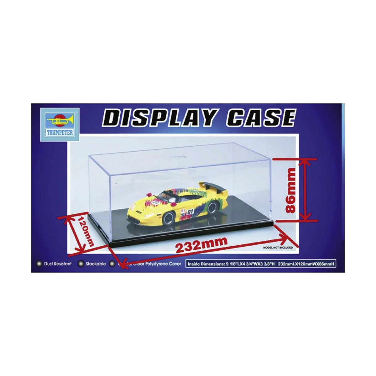Acrylic Display Case 232 x 120 x 86mm 120x232x86mm - Master Tools 0...