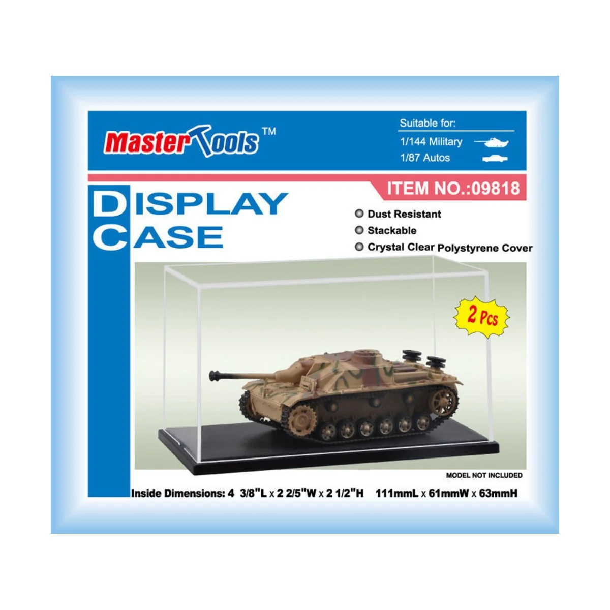Acrylic Display Case 111 x 61 x 63mm - Master Tools 09818