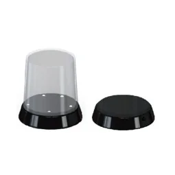 Flat Top Acrylic Display Case with LED Light (ø84 x 115mm) - Master...
