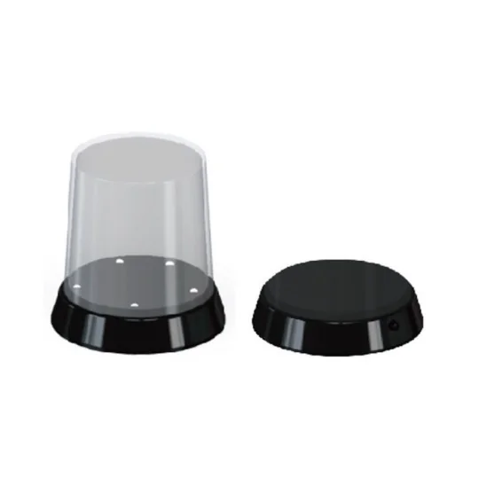 Flat Top Acrylic Display Case with LED Light (ø84 x 115mm) - Master...