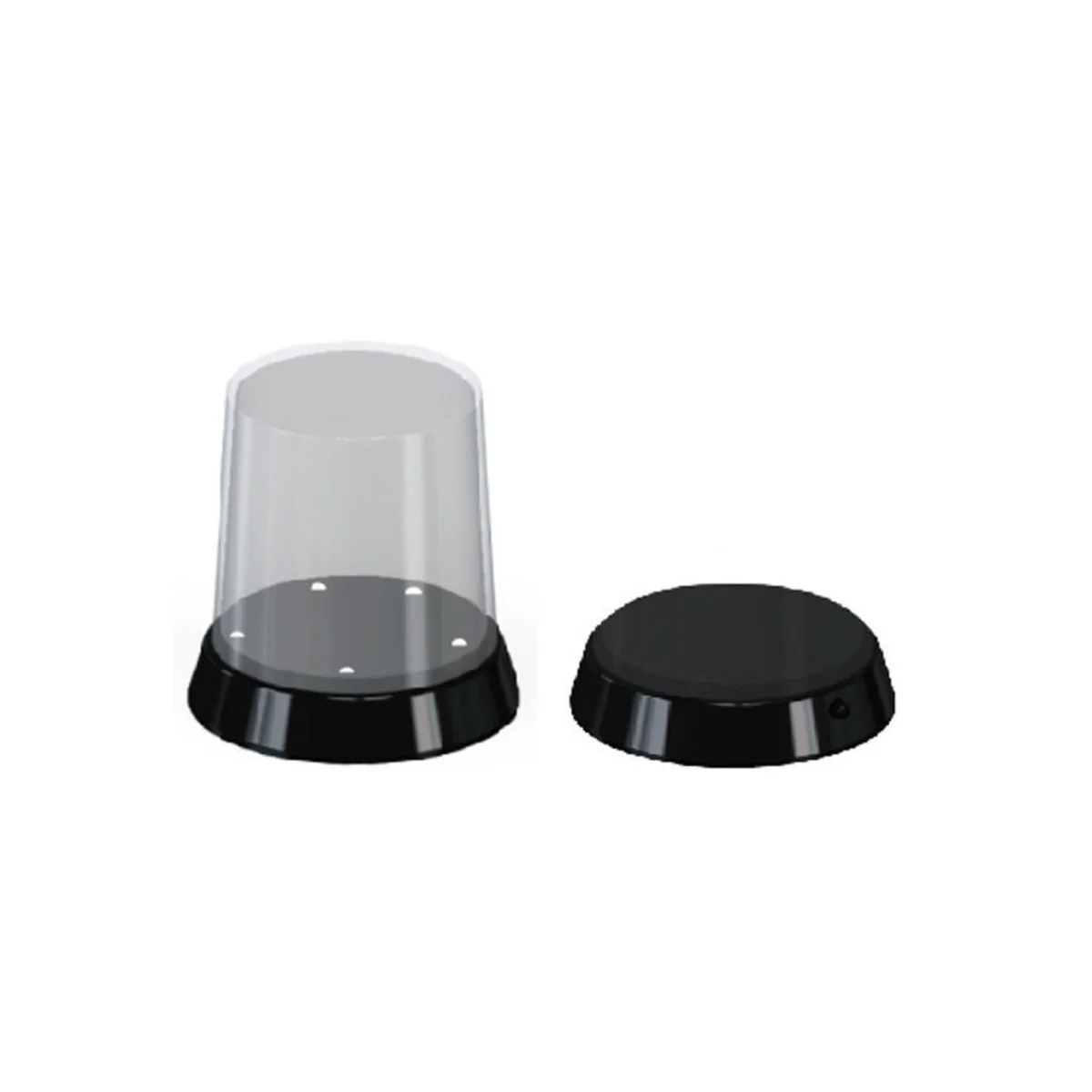 Flat Top Acrylic Display Case with LED Light (ø84 x 115mm) - Master...