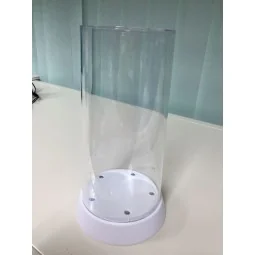 Flat Top Acrylic Display Case with LED Light (ø84 x 185mm) - Master...