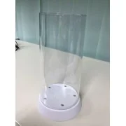 Flat Top Acrylic Display Case with LED Light (ø84 x 185mm) - Master...
