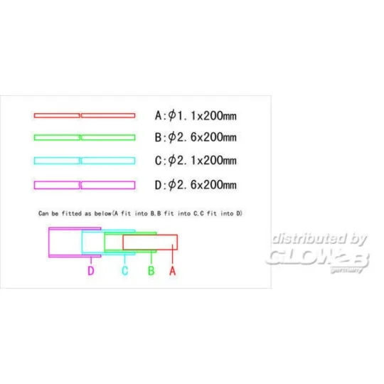 20CM Brass Pipe / Messingrohr Set 4 - Master Tools 09945