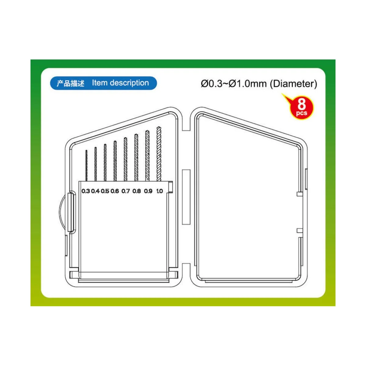 Twist Drilling Auger Bit set 1 (0,3-1,0) - Master Tools 09954