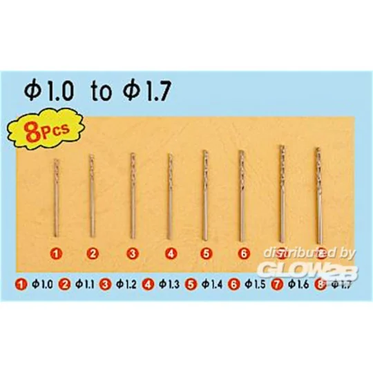 Twist Drilling Auger Bit set 2 (1,0-1,7) - Master Tools 09955