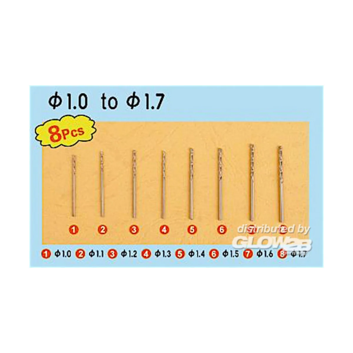 Twist Drilling Auger Bit set 2 (1,0-1,7) - Master Tools 09955