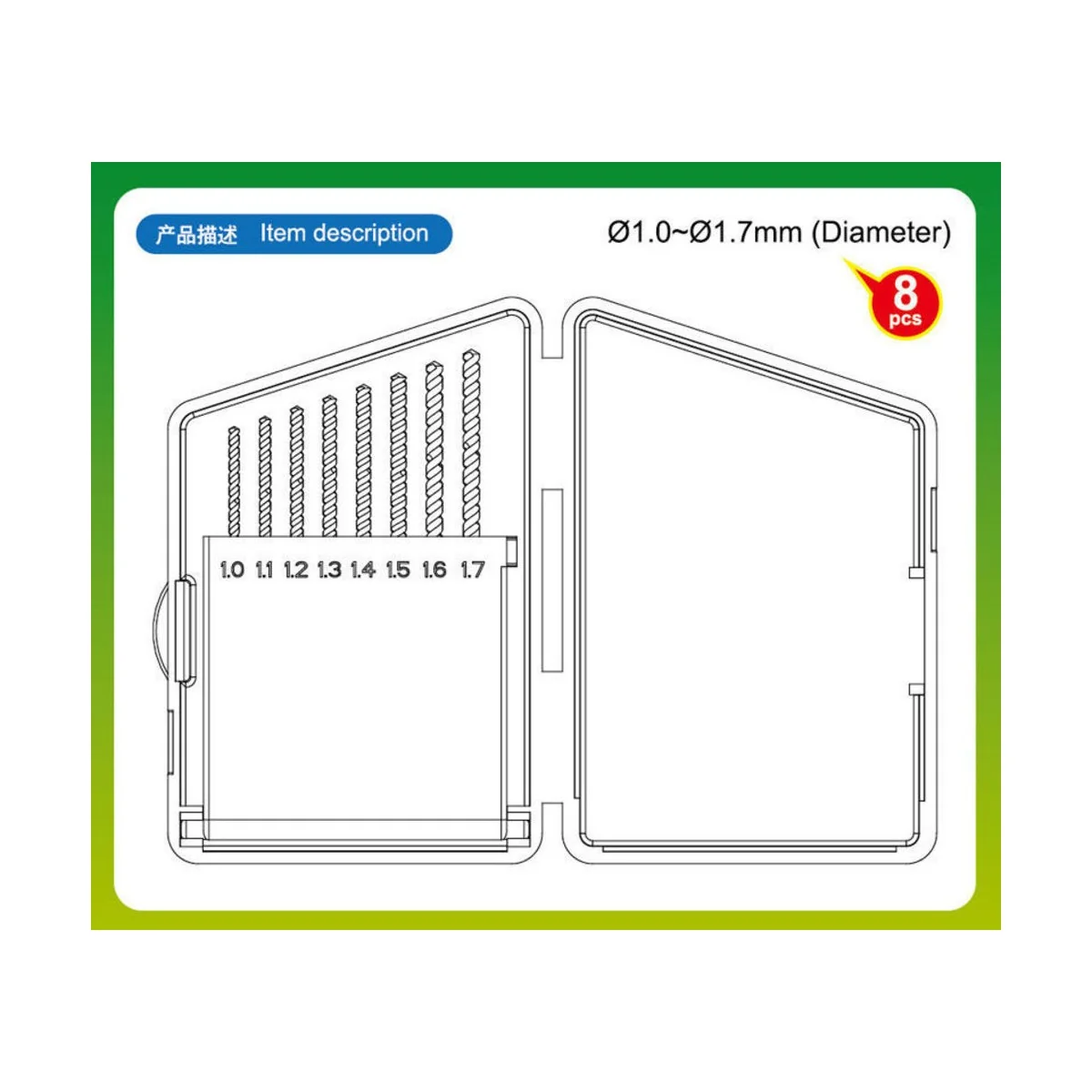 Twist Drilling Auger Bit set 2 (1, 0-1, 7) - Master Tools 09955