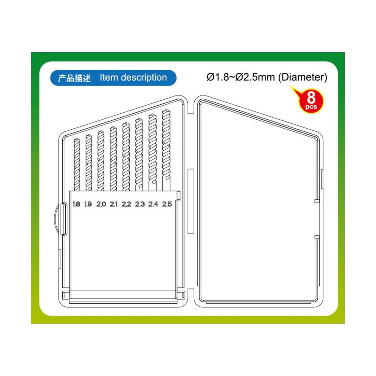 Twist Drilling Auger Bit set 3 (1,8-2,5) - Master Tools 09956