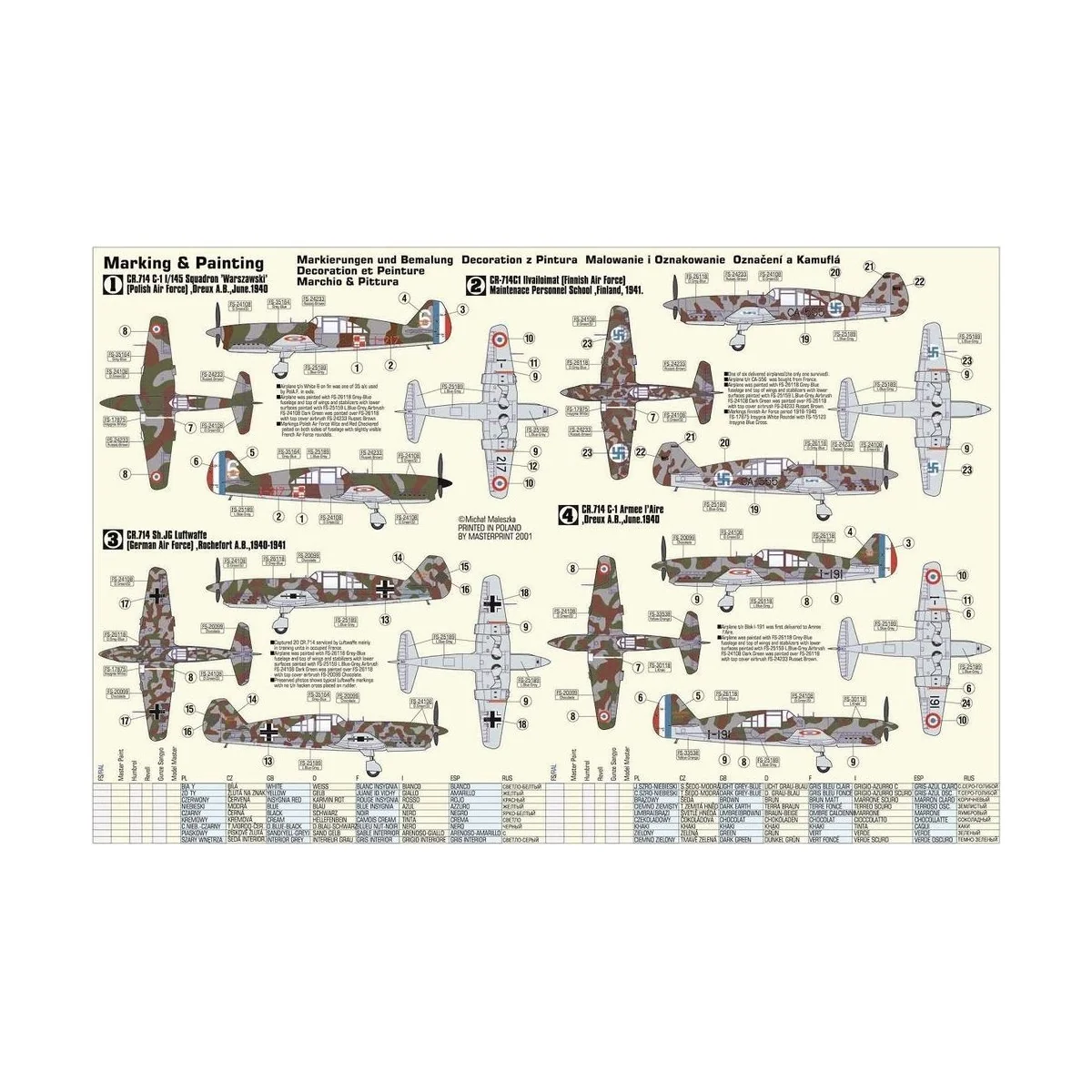 Cr.714 C1 1/145 Varsovie, 1/72 - Mistercraft B-05
