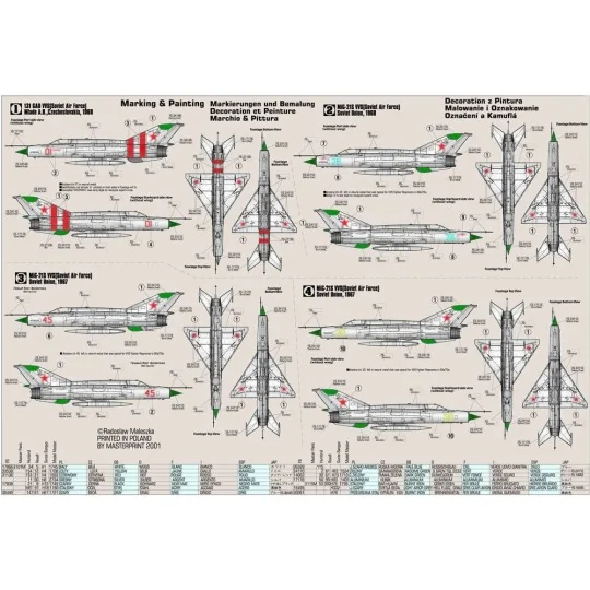 MiG-21S Czechoslovakia Inv68, 1/72 - Mistercraft C-13