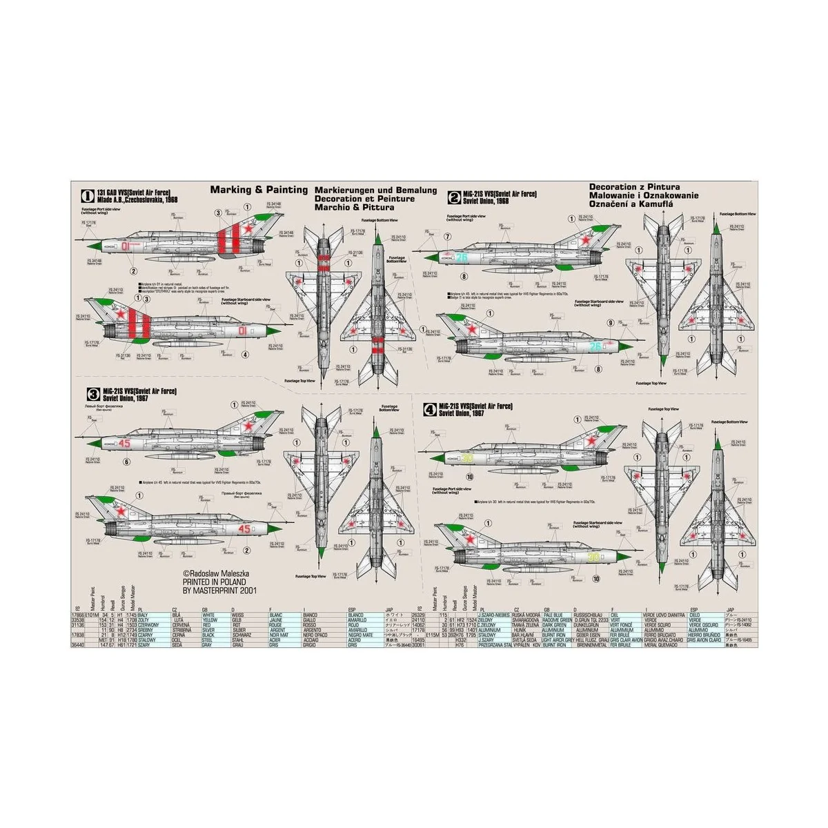 MiG-21S Czechoslovakia Inv68, 1/72 - Mistercraft C-13