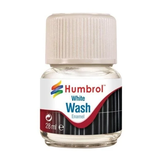 Humbrol Enamel Wash White 28 ml - Humbrol AV0202