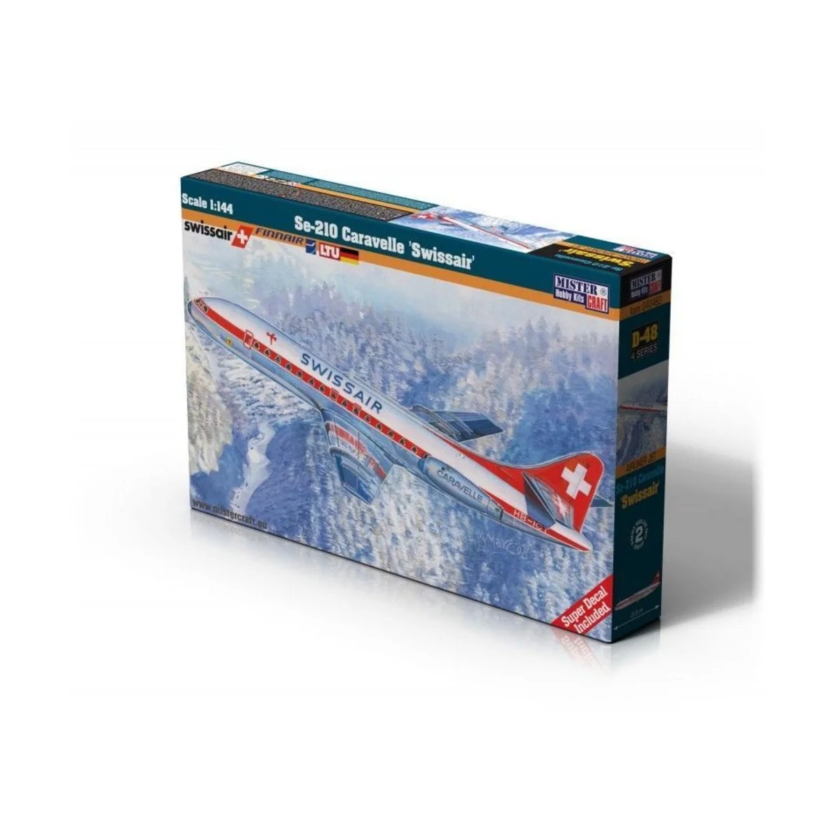 Se-210 Caravelle Swissair, 1/144 - Mistercraft D-48 Se-210 Caravelle Swissair, 1/144 - Mistercraft D-48
