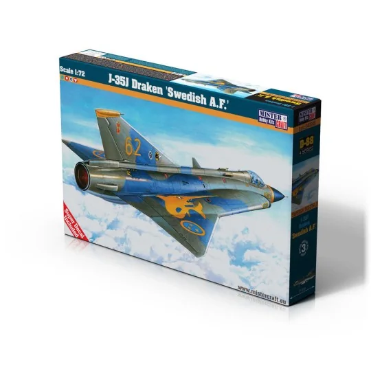 J-35J Draken Swedish A.F, 1/72 - Mistercraft D-88 J-35J Draken Swedish A.F, 1/72 - Mistercraft D-88