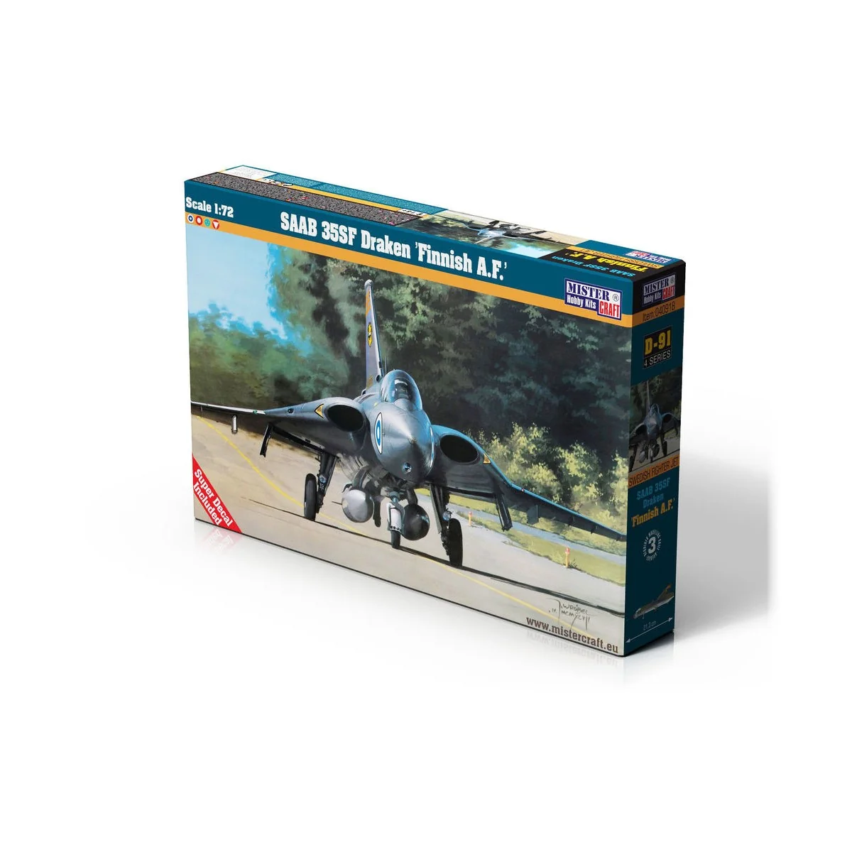 SAAB J-35J Draken Finnish A.F, 1/72 - Mistercraft D-91